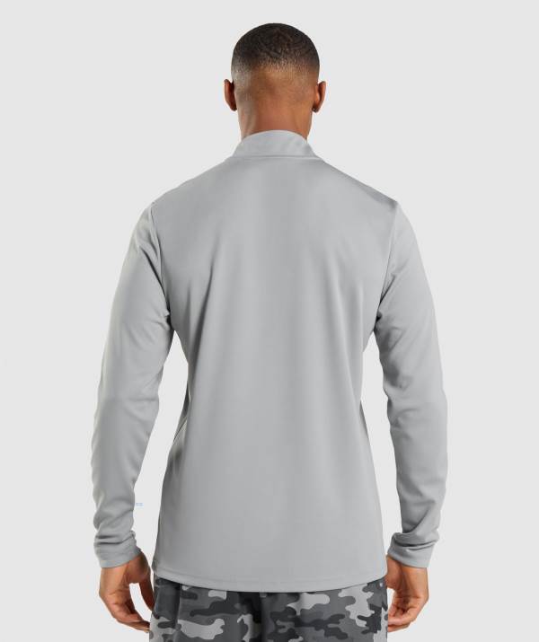 Panske Pulovre Gymshark Arrival 1/4 Zip Siva | JD6250918